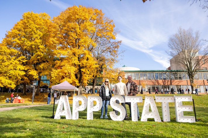 Sunny day with family on Sanford mall for Open House